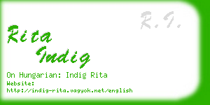 rita indig business card